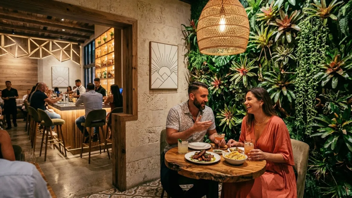 Luxury Biophilic Restaurant Design Inspired by Miami